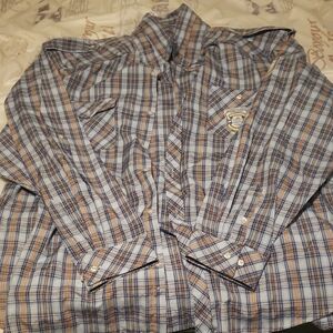 Bear Emblem Plaid Men's Shirt